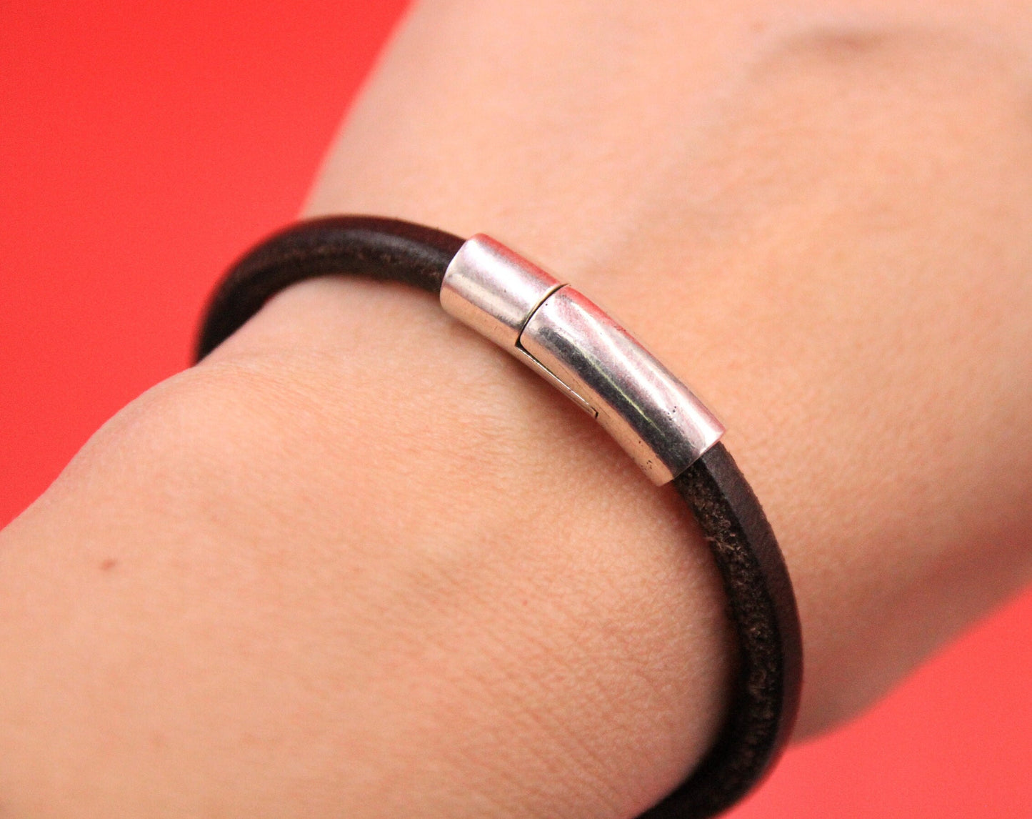 RC0198>>MADE IN EUROPE 5mm cord clasp, 5mm round leather cord clasp, round cord zamak clasp  Qty1