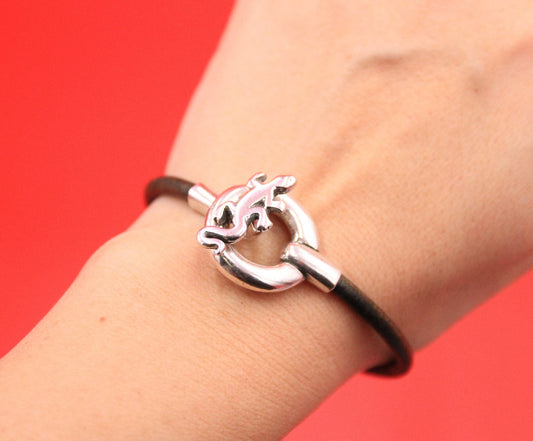 RC0199>>MADE in EUROPE zamak toggle clasp, round cord alligator toggle clasp, round cord lizard clasp, (CRLAGARTO) Qty1