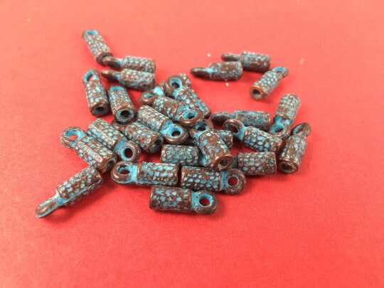 6/1 MADE IN EUROPE 4 cord ends for 2mm round cord, 2mm round leather cord ends, necklace cord ends, Qty4