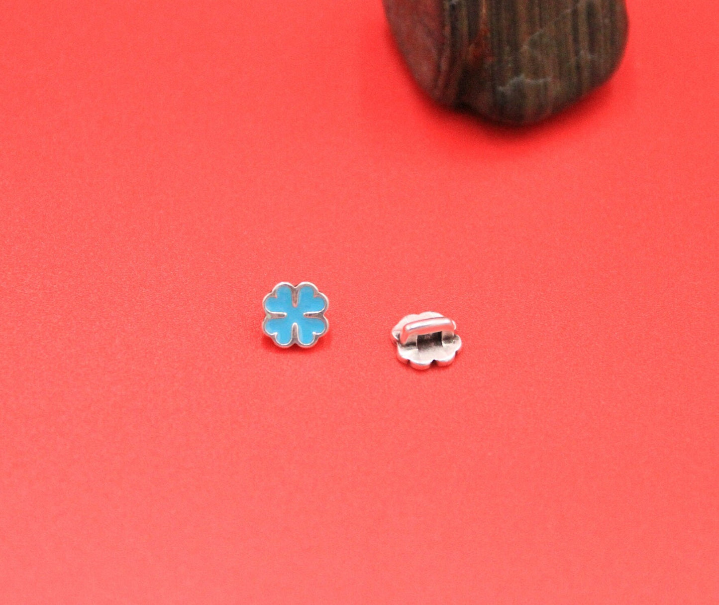 FS0591>>MADE IN EUROPE 4 zamak clover sliders, flat 3mm cord sliders, 3mm flat cord clover sliders, Qty4