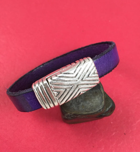 FC0223>>MADE IN EUROPE zamak clasp for 10mm flat leather cord, 10mm clasp for 10mm flat cord Qty1