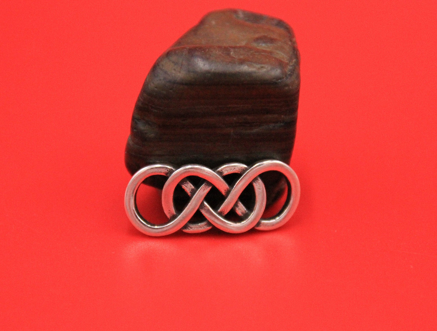 C0164>> MADE in EU infinity connector, 5mm flat slider, zamak connector for 5-6mm leather cord