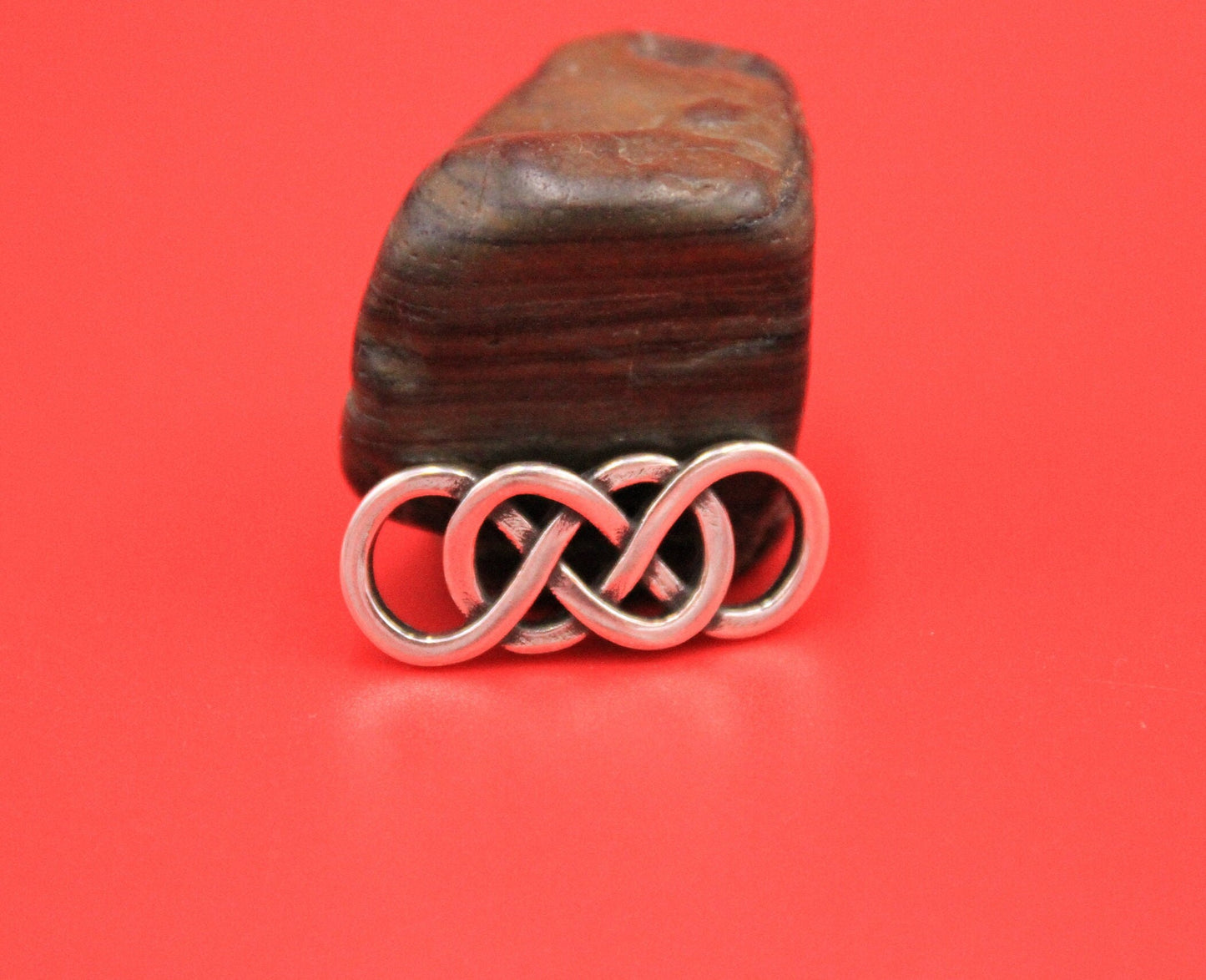 C0164>> MADE in EU infinity connector, 5mm flat slider, zamak connector for 5-6mm leather cord
