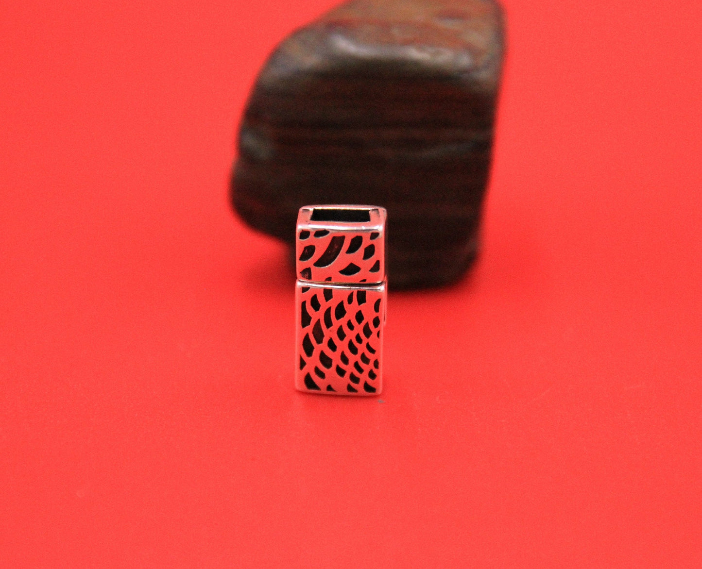 FC0404>> MADE in EUROPE zamak clasp for 6mm leather cord, metal clasp for 6mm cord, 6mm flat clasp