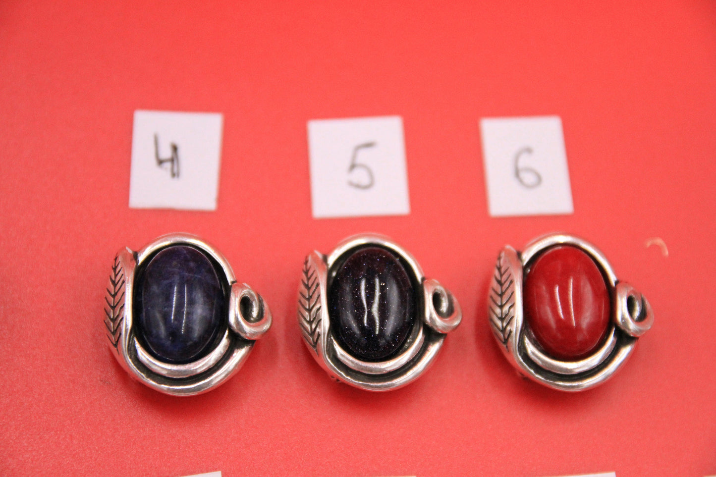 FS0600>>MADE IN EUROPE zamak slider with natural stone cabochon, slider for 13mm flat cord, 13mm cord gemstone slider, Qty1