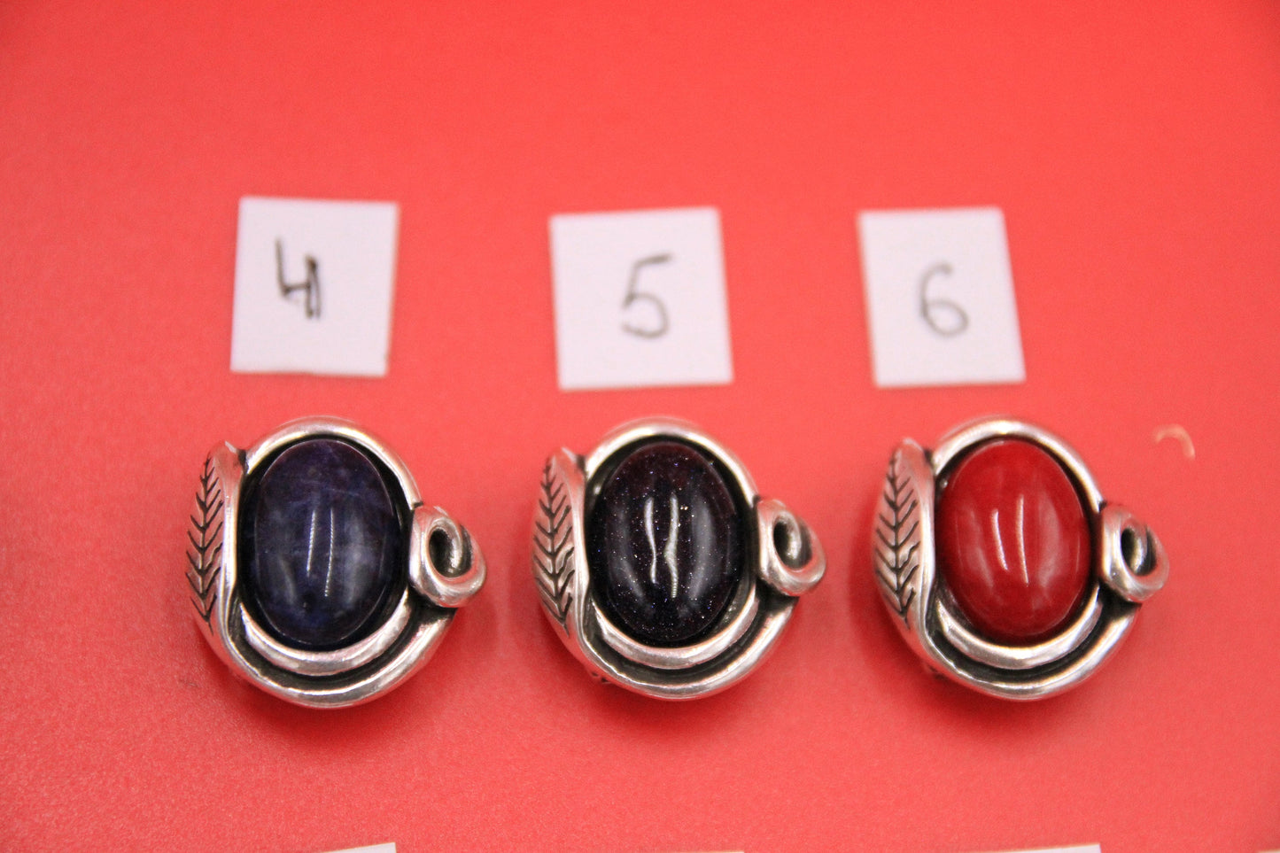 FS0596>>MADE IN EUROPE zamak slider with natural stone cabochon, slider for 20mm flat cord, 20mm cord gemstone slider, Qty1