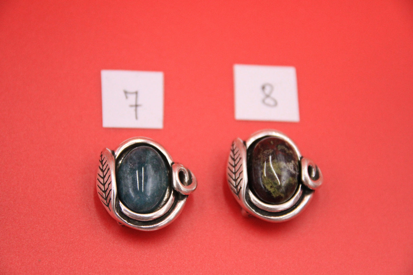 FS0596>>MADE IN EUROPE zamak slider with natural stone cabochon, slider for 20mm flat cord, 20mm cord gemstone slider, Qty1