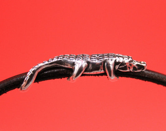 RS0174>>5mm cord alligator slider, round cord crocodile slider