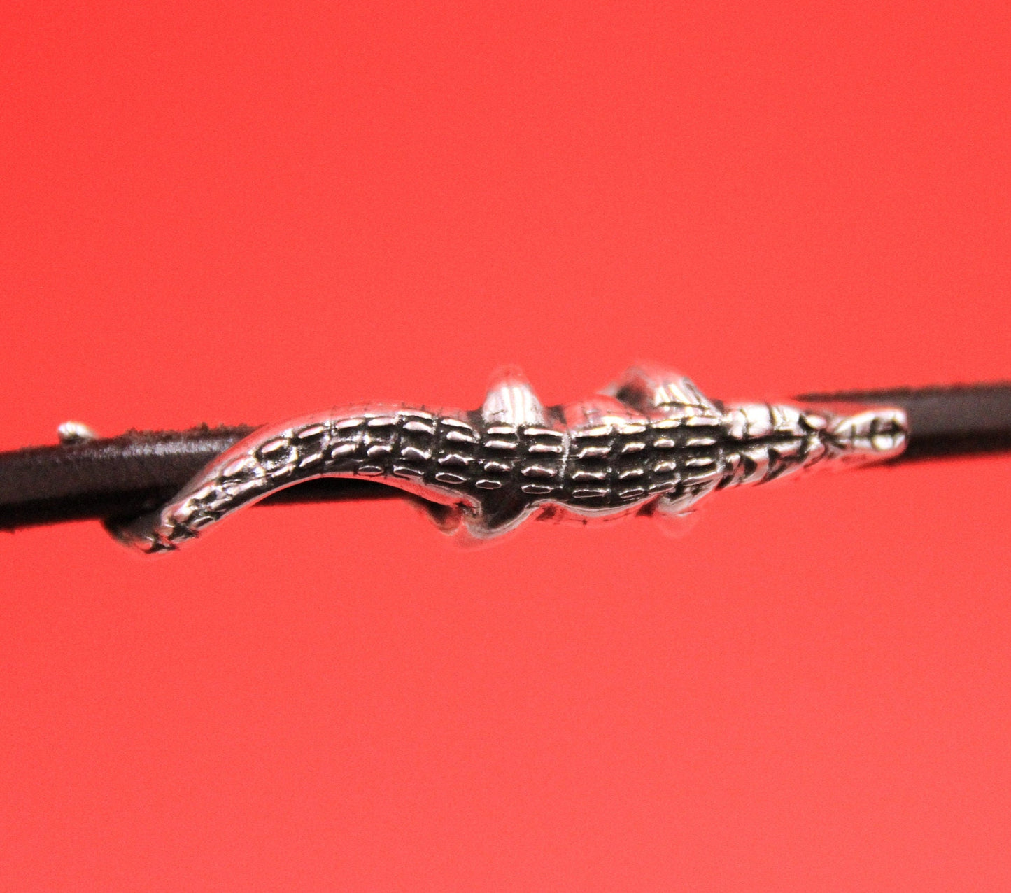 RS0174>>5mm cord alligator slider, round cord crocodile slider