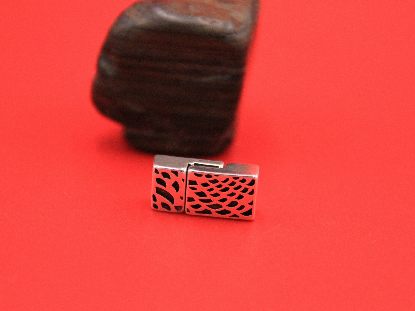 FC0404>> MADE in EUROPE zamak clasp for 6mm leather cord, metal clasp for 6mm cord, 6mm flat clasp
