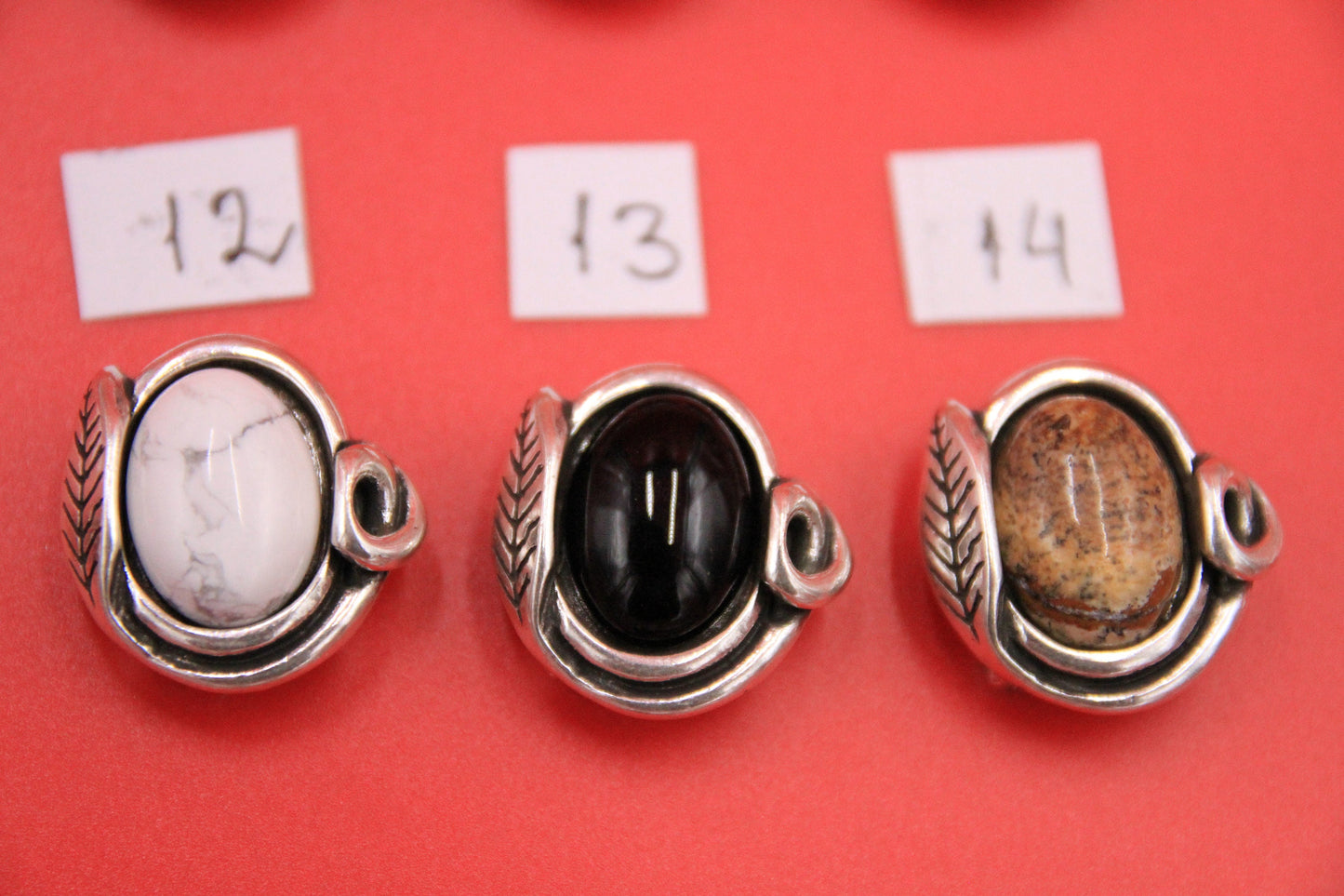 FS0600>>MADE IN EUROPE zamak slider with natural stone cabochon, slider for 13mm flat cord, 13mm cord gemstone slider, Qty1