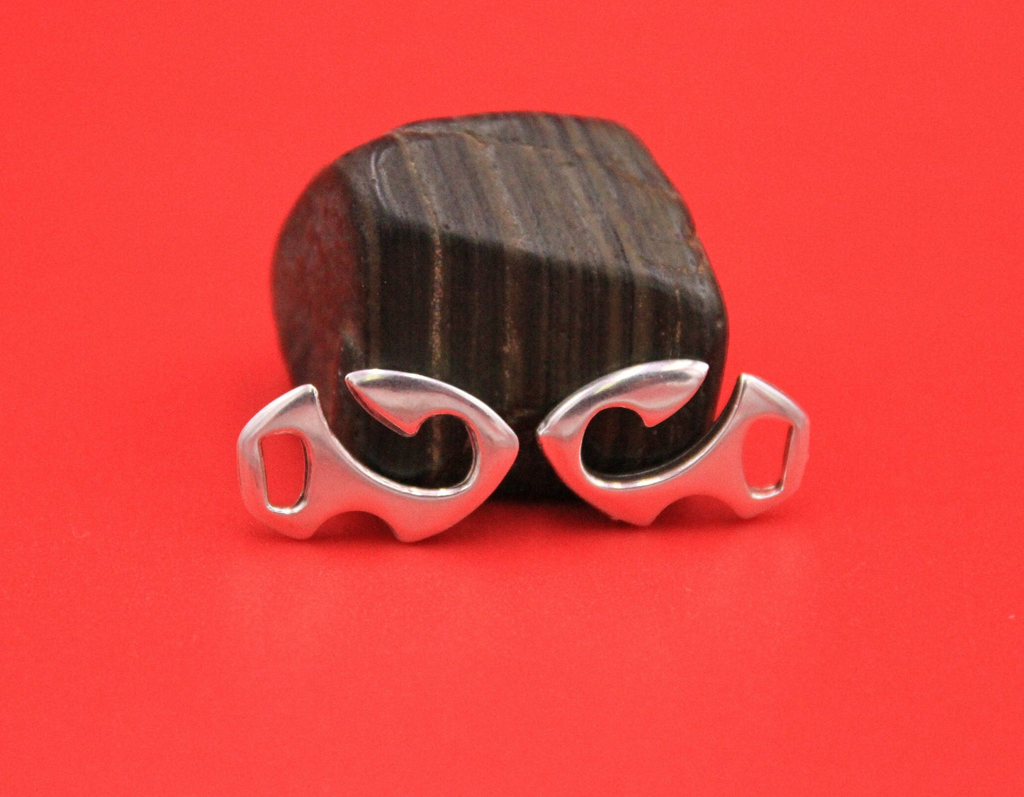 FC0406>>MADE in EUROPE 2 zamak hook clasps, flat cord hook clasp, bracelet hook clasp, 5mm flat cord hook clasp (NG4487) Qty2