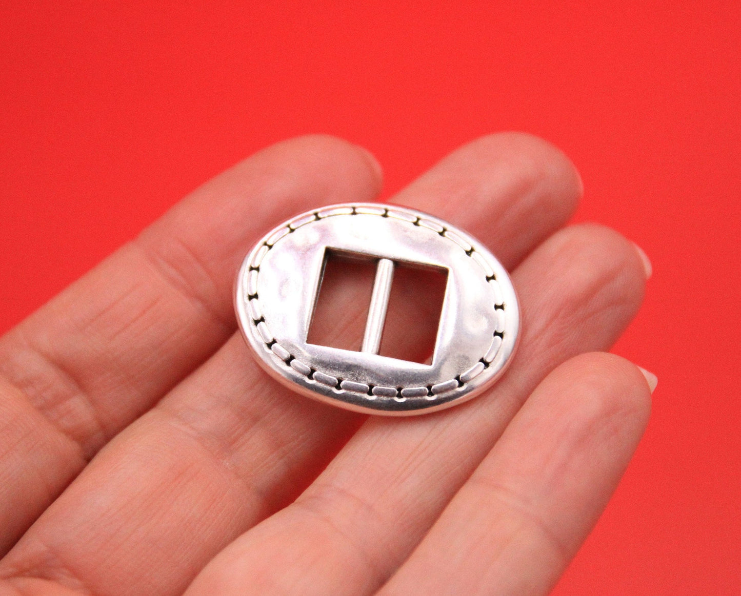 FC0408>>MADE in EUROPE zamak buckle clasp, flat zamak buckle clasp, flat cord clasp, 10mm flat cord clasp, (NG2077) Qty1
