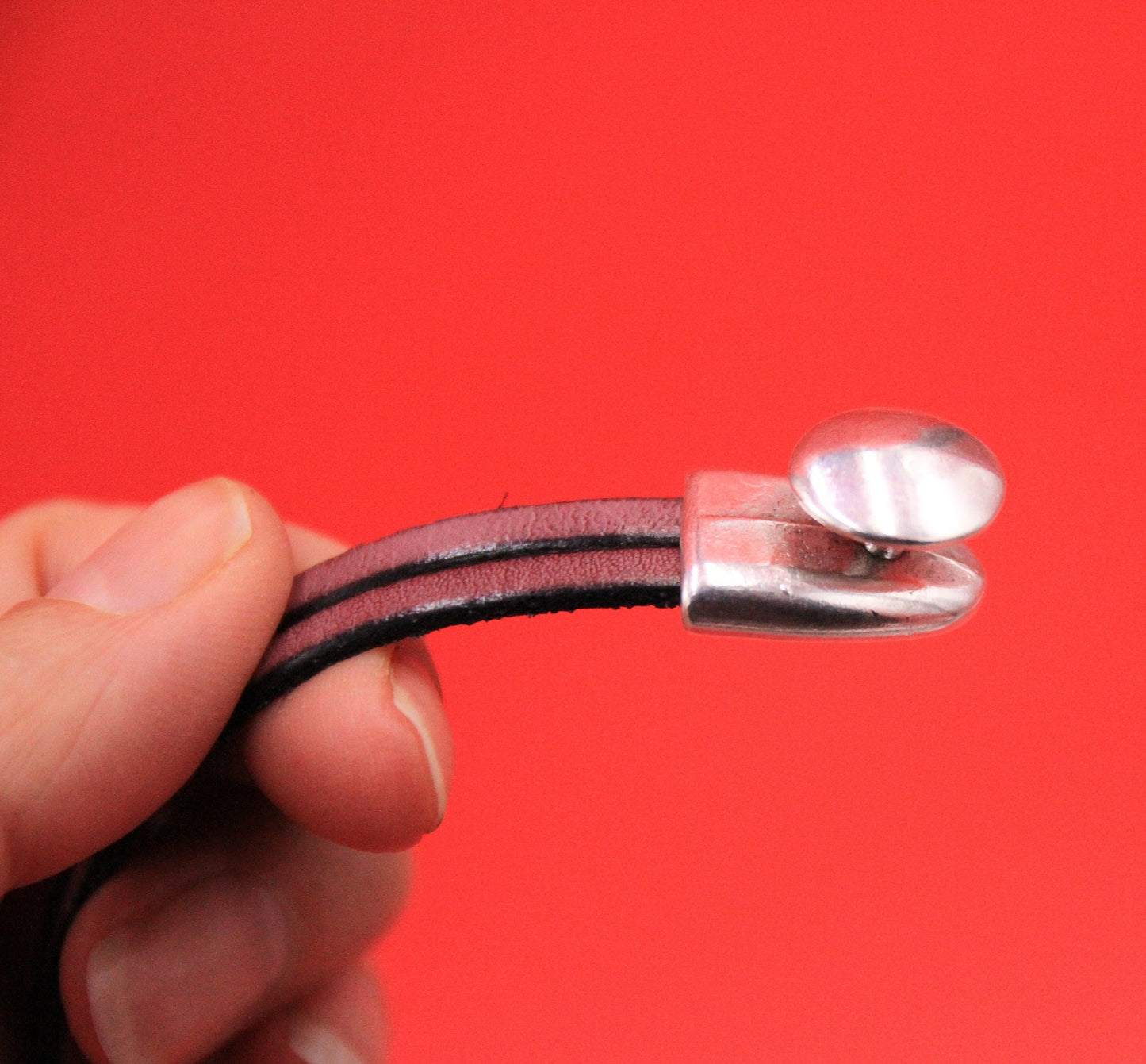 FC0405>>MADE in EUROPE zamak button clasp with slider, double strand 5mm cord clasp, 5mm flat cord clasp,  Qty1set