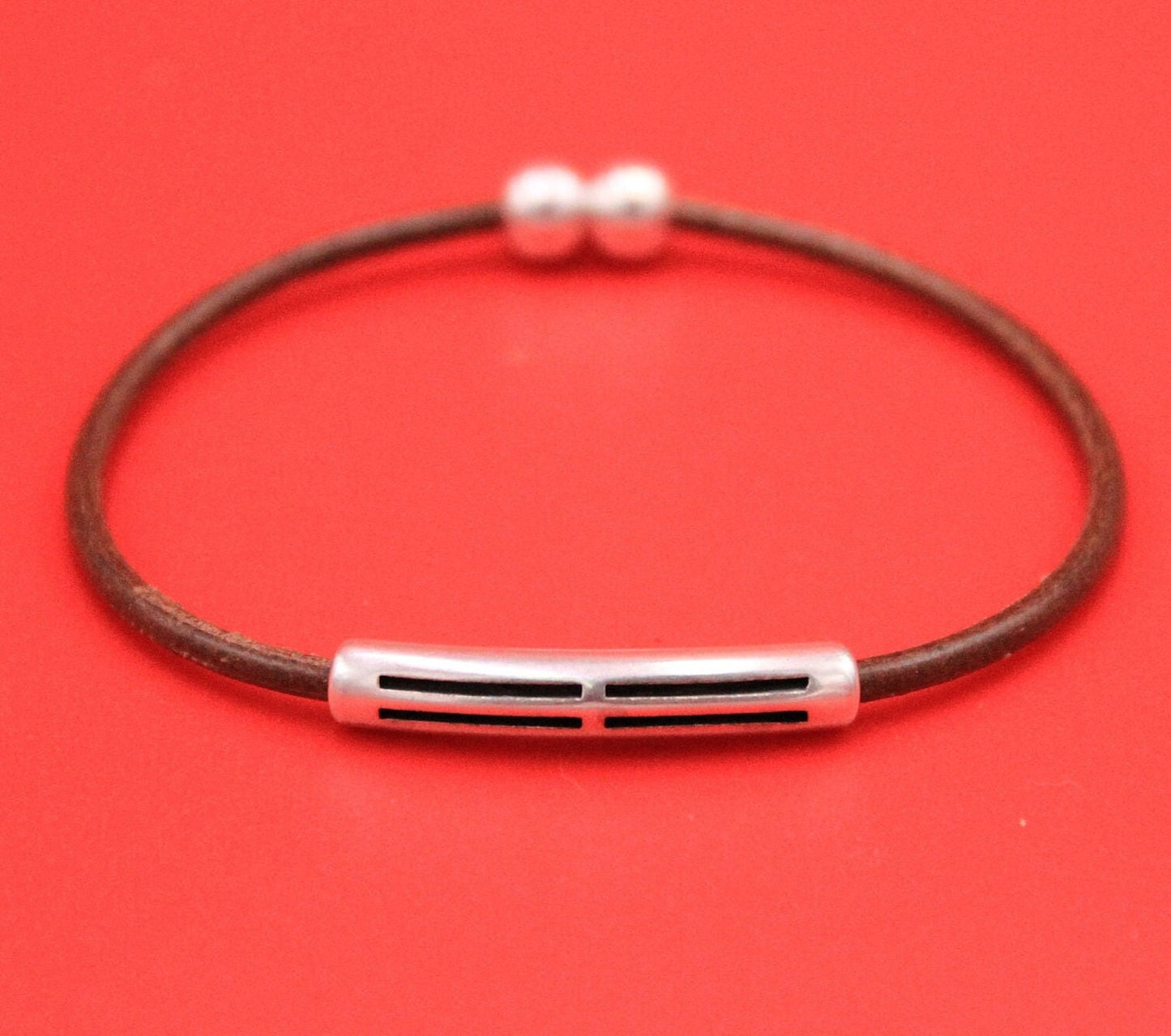 RS0181>>MADE IN EUROPE zamak tube sliders, 3mm round cord sliders, 3mm leather slider Qty1