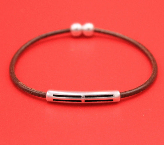 RS0181>>MADE IN EUROPE zamak tube sliders, 3mm round cord sliders, 3mm leather slider Qty1