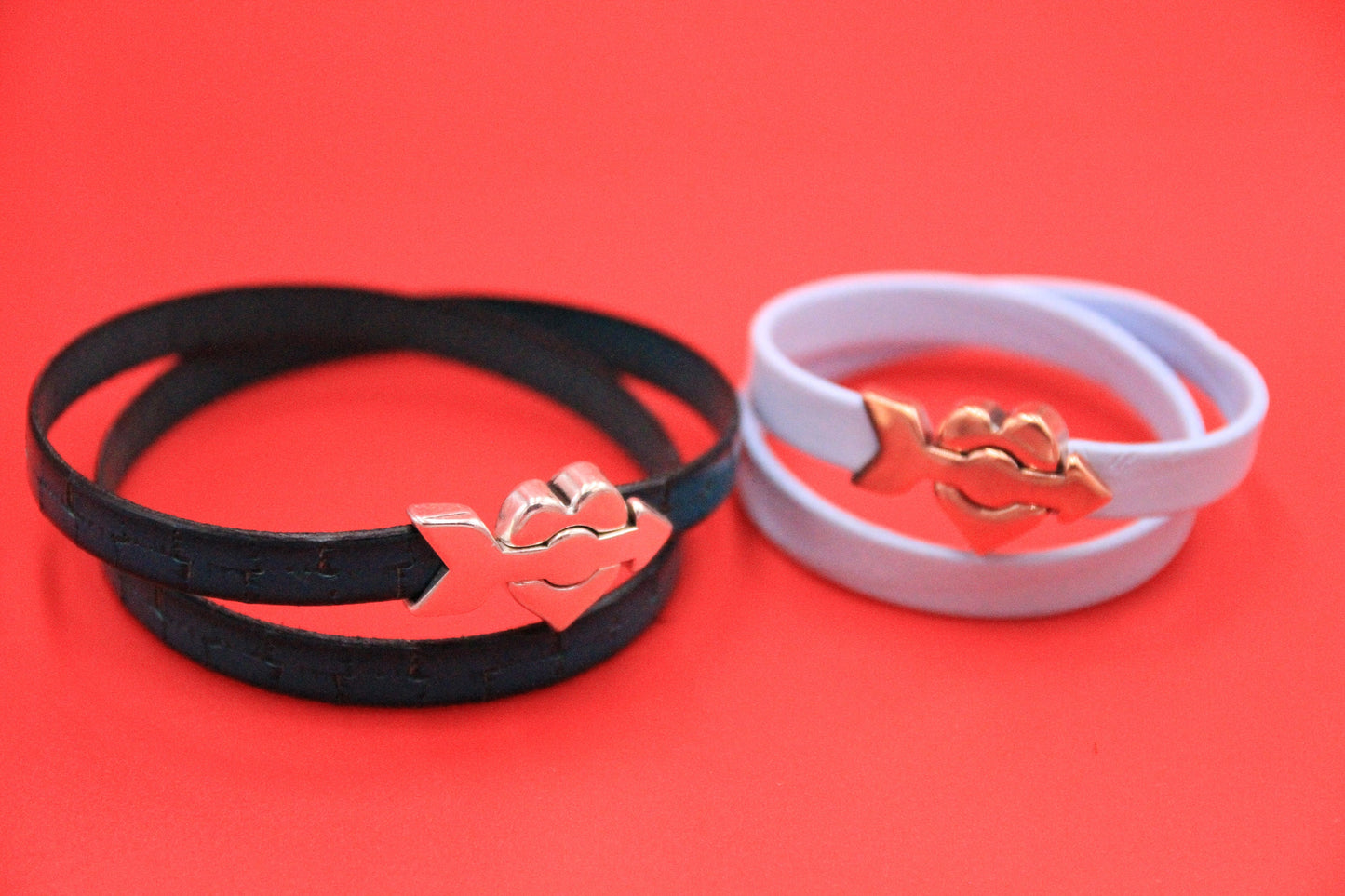 FC0011>>MADE in EUROPE Zamak heart clasp, 10mm zamak clasp for flat leather cord qty1