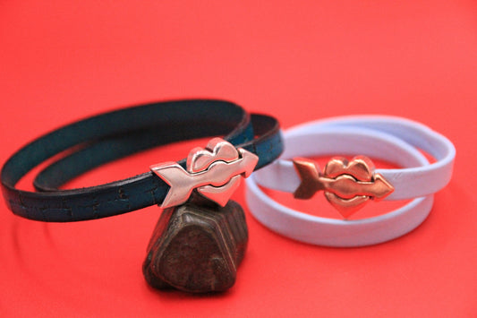 FC0011>>MADE in EUROPE Zamak heart clasp, 10mm zamak clasp for flat leather cord qty1