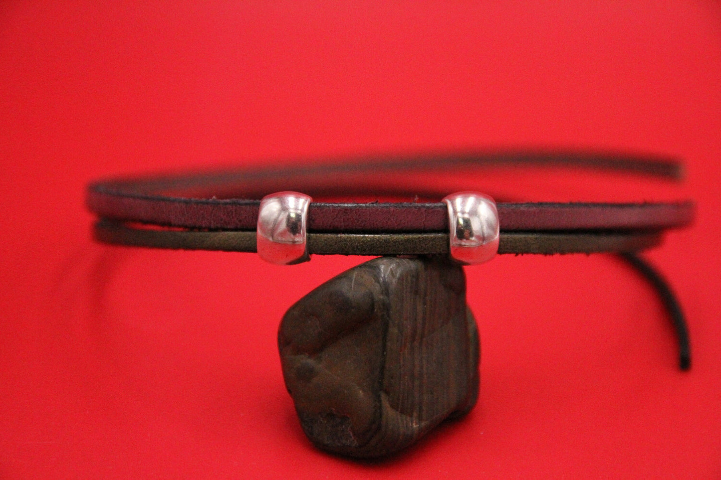 FS0610>> MADE in EUROPE 2 Zamak slider bars, 8mm flat cord slider bars, 8mm leather cord simple sliders, zamak sliders (ABLZ270) Qty2