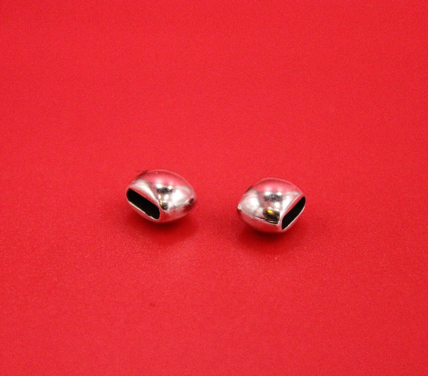 FS0610>> MADE in EUROPE 2 Zamak slider bars, 8mm flat cord slider bars, 8mm leather cord simple sliders, zamak sliders (ABLZ270) Qty2