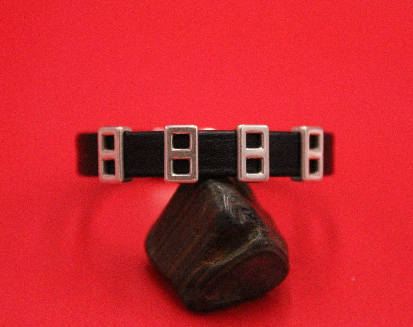 FS0611>> MADE in EUROPE 4 Zamak slider bars, 10mm flat cord slider bars, 10mm leather cord simple sliders, zamak sliders (ABLZ269) Qty4
