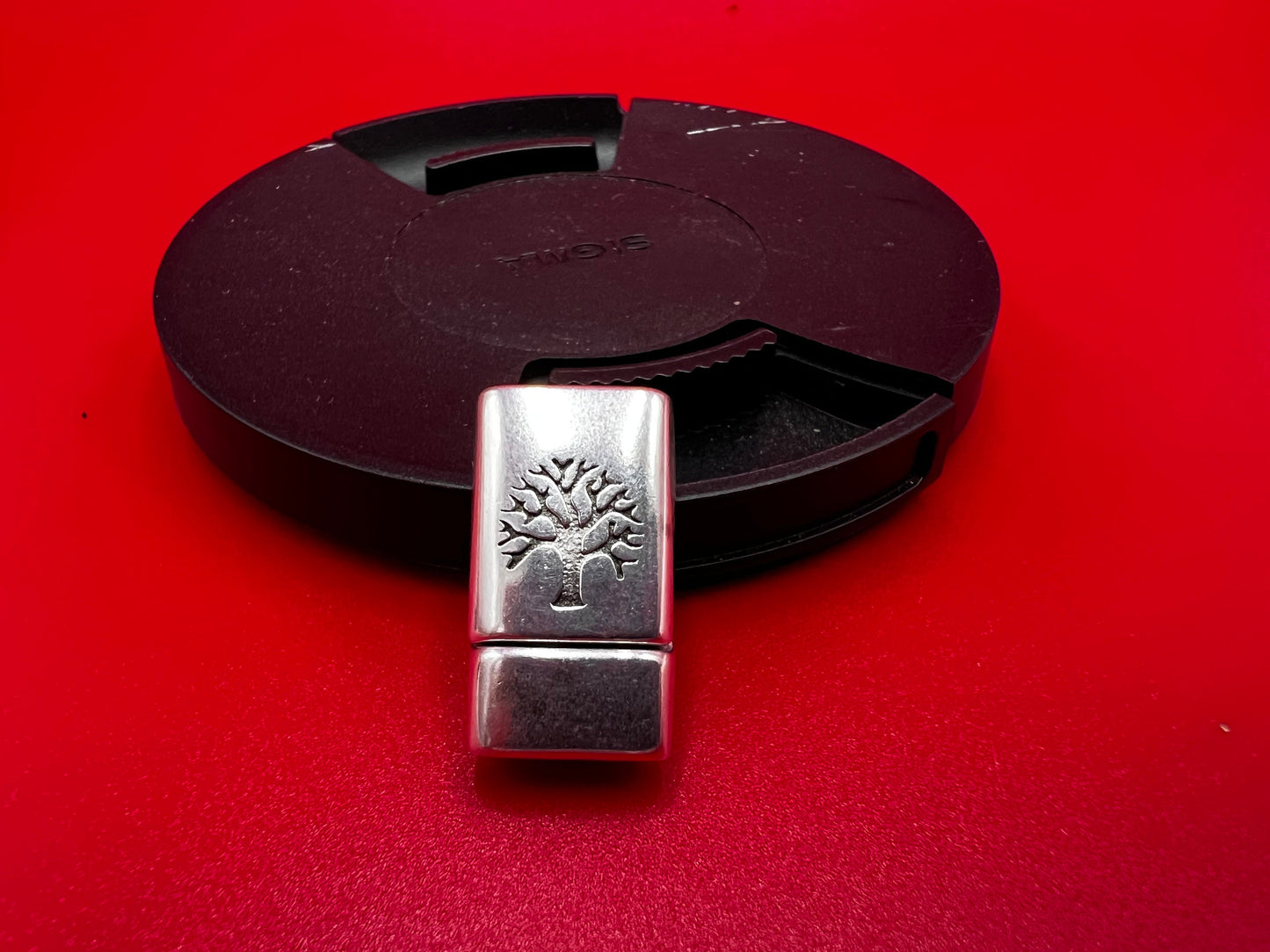 FC0413>>MADE in EUROPE zamak clasp,  10mm flat cord clasp, life tree clasp, leather cord clasp Qty1