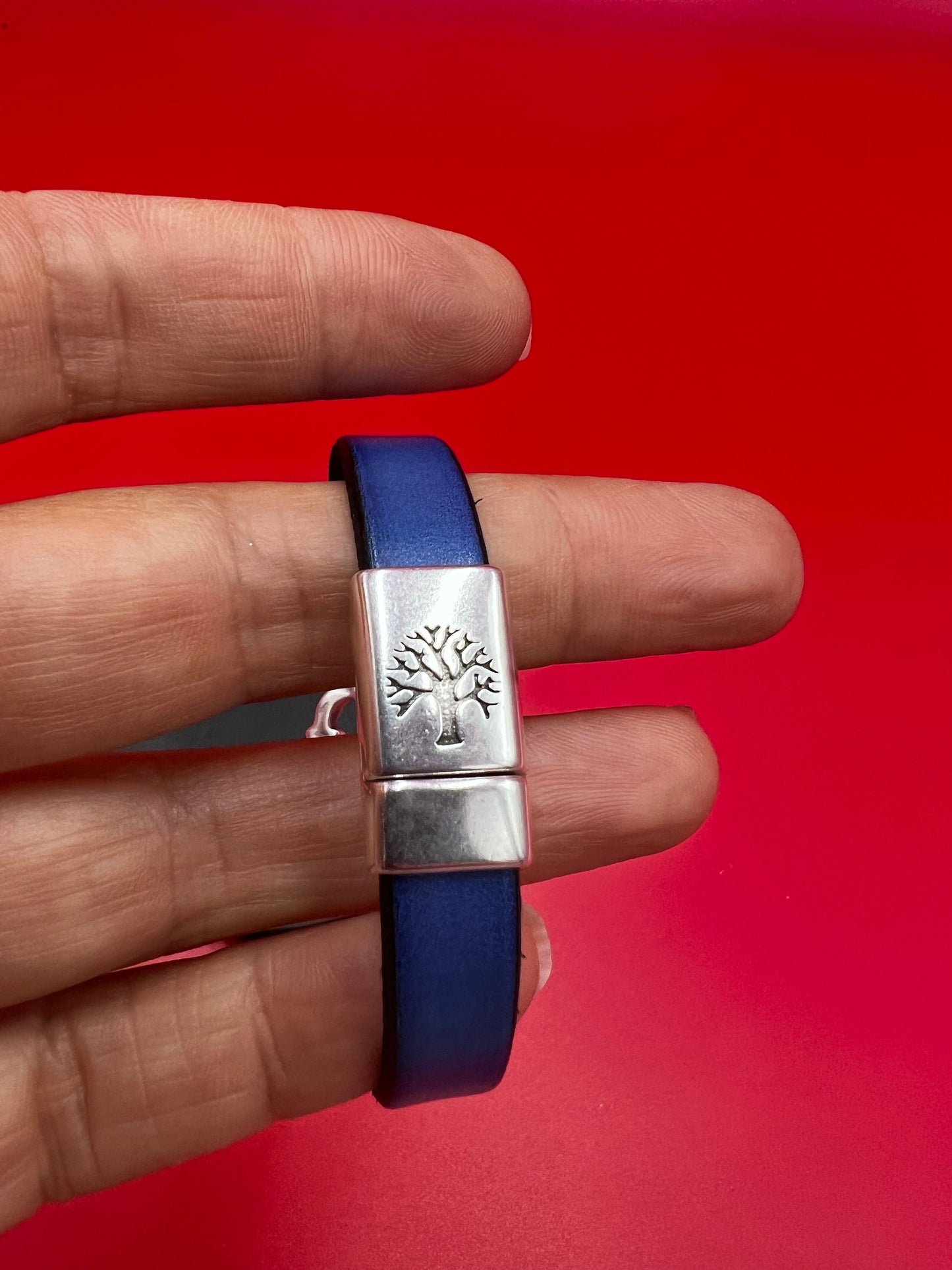 FC0413>>MADE in EUROPE zamak clasp,  10mm flat cord clasp, life tree clasp, leather cord clasp Qty1