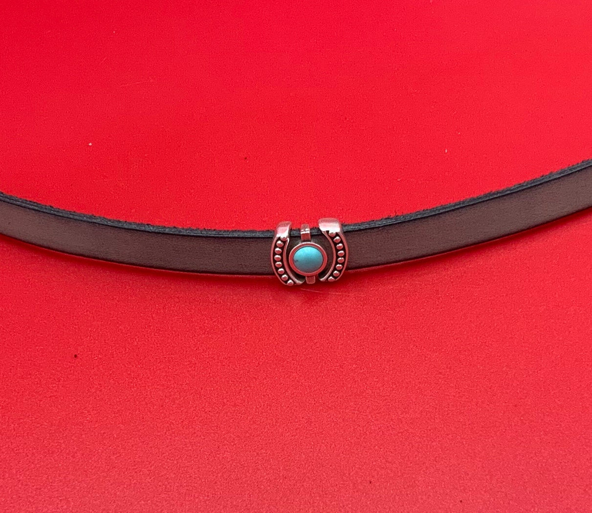 FS0625>>MADE IN EUROPE 2 zamak sliders with natural gemstone, 10mm flat cord slider with natural stone cabochon, Qty2