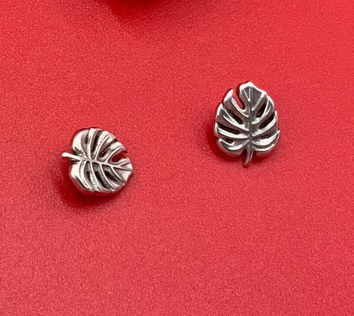 FS0617>> MADE in EUROPE 4 zamak monstera leaf sliders, 5mm cord zamak slider, flat 5mm cord slider, leaf slider, Qty4