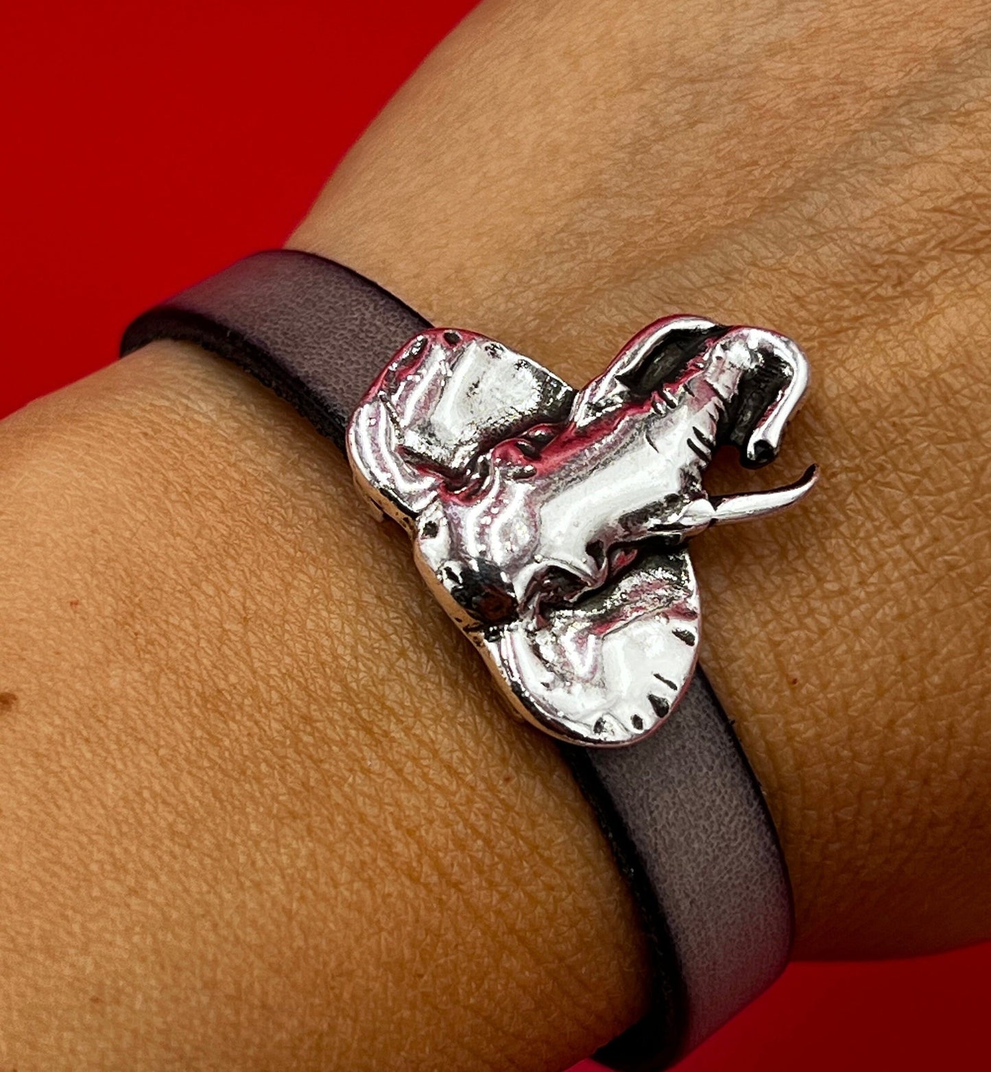 FS0626>>MADE in EUROPE zamak elephant slider, large elephant slider, elephant slider for bracelet qty1