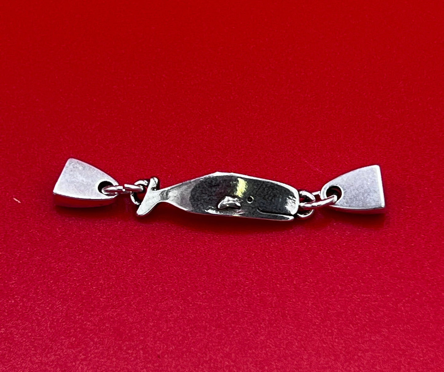 C0174>>MADE in EUROPE zamak whale connector, 5mm flat cord whale connector, Qty1