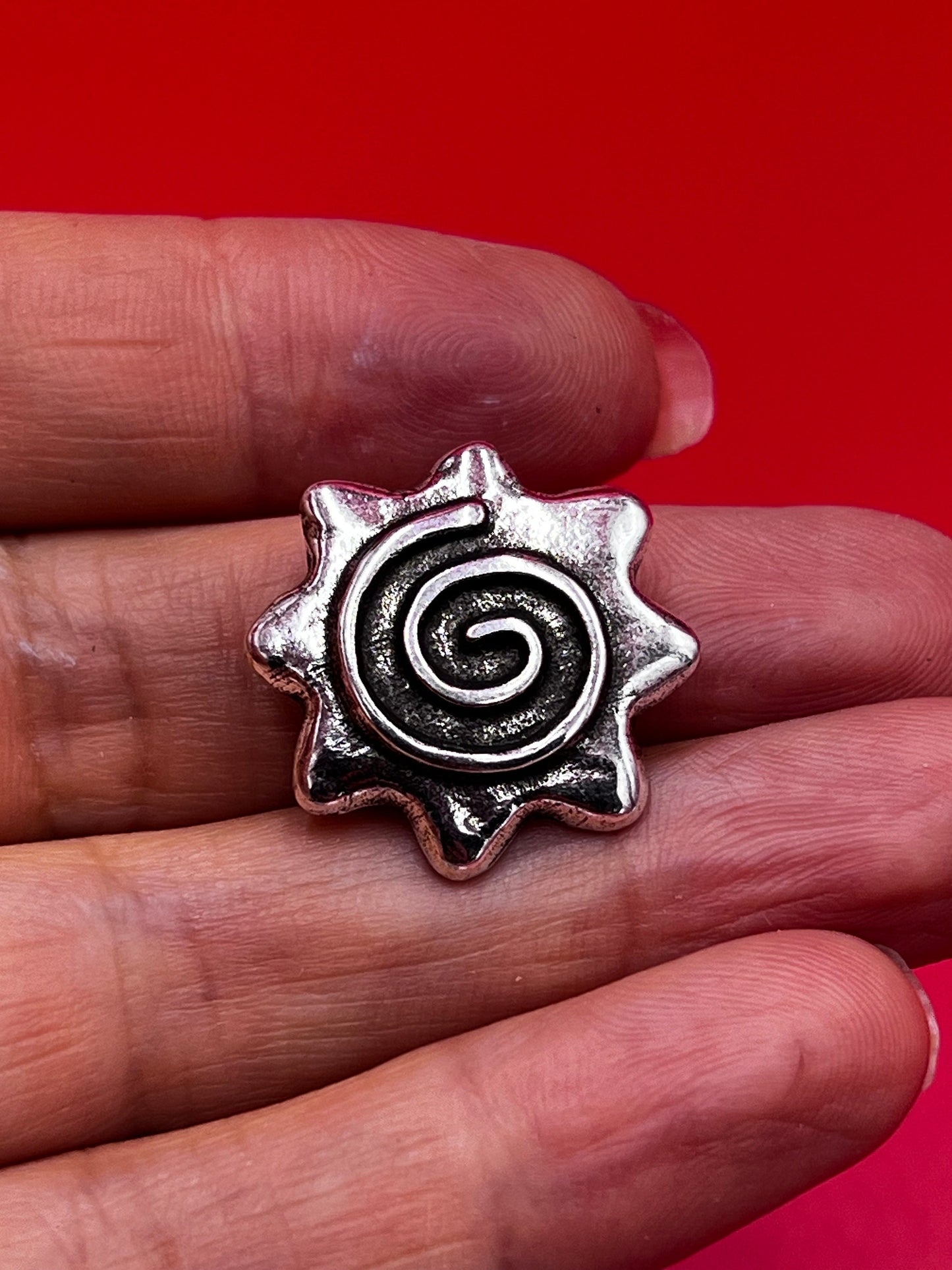 FS0627>>MADE in EUROPE zamak swirl slider, 10mm flat cord slider, 10mm flat cord swirl slider (79449/10) qty1