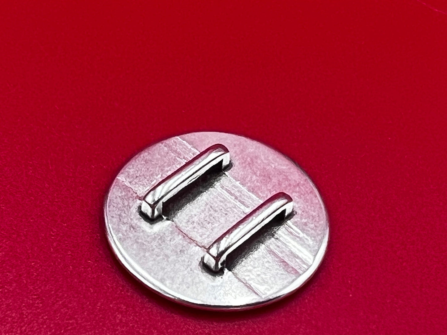 FS0628>>MADE in EUROPE zamak round engraved slider, 10mm flat cord slider, 10mm flat cord silver slider qty1