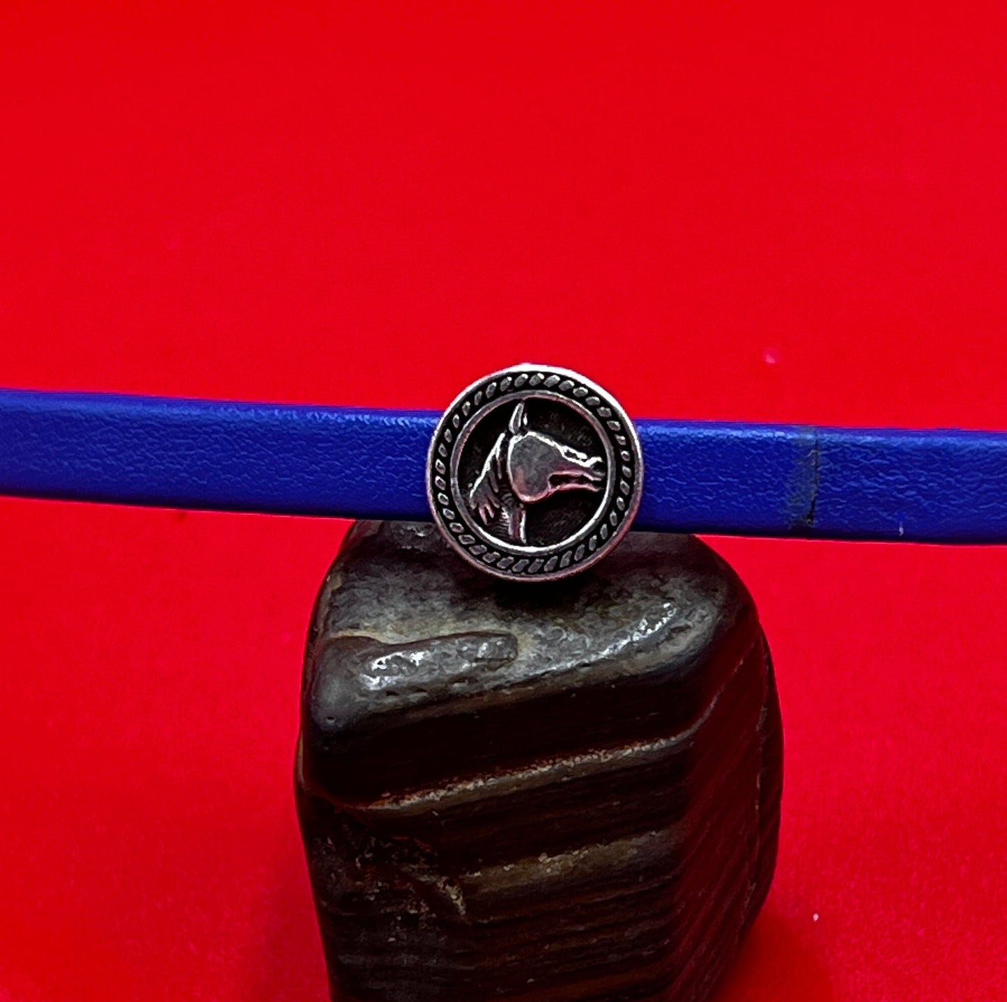 FS0634>>MADE in EUROPE 2 Zamak horsehead sliders for 6mm cord, flat cord slider, zamak slider with horse head qty2