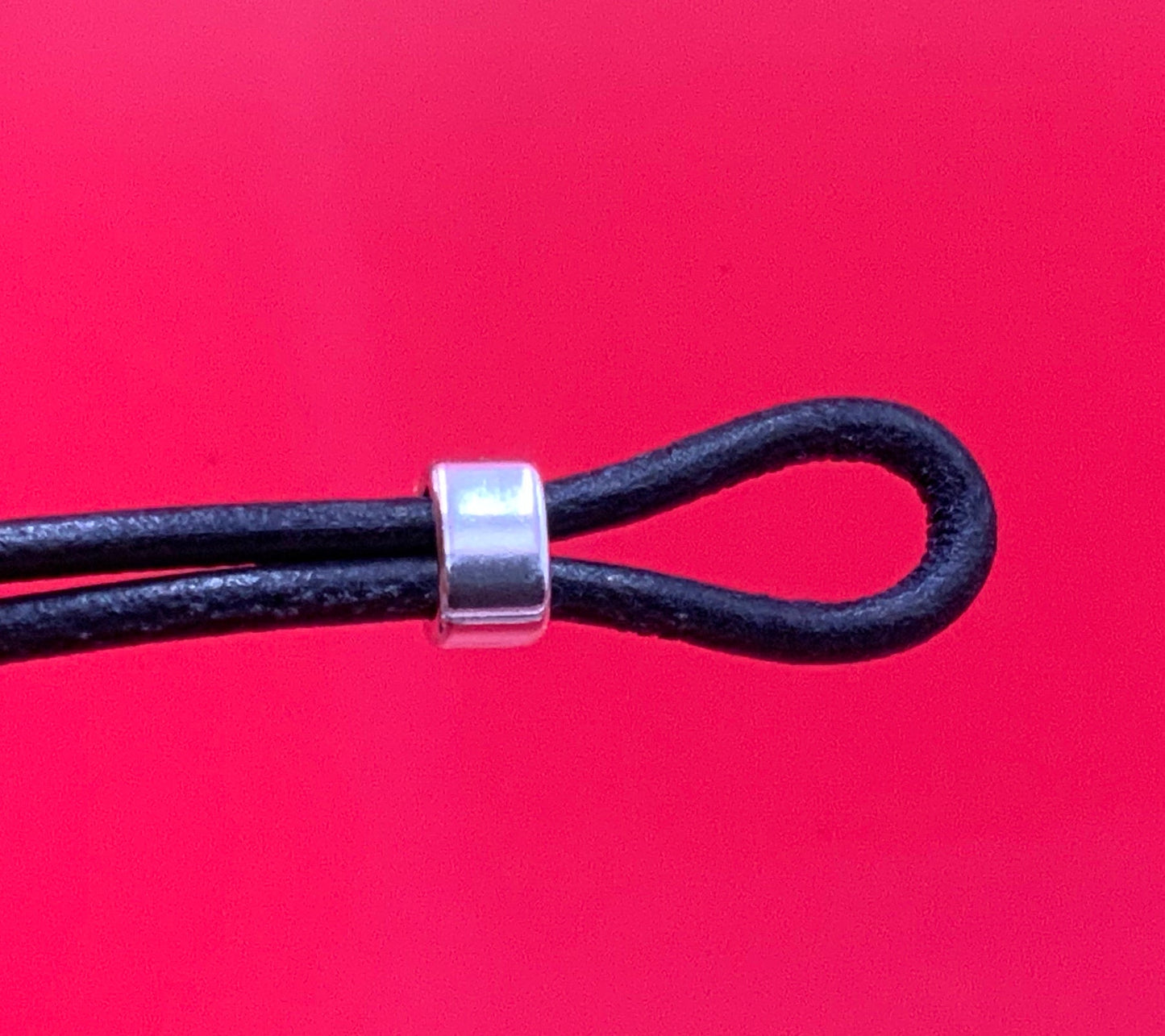 FS0635>>MADE IN EUROPE 4 zamak 6x3mm sliders, 3mm cord sliders, 3mm double round cord sliders, silver sliders Qty4