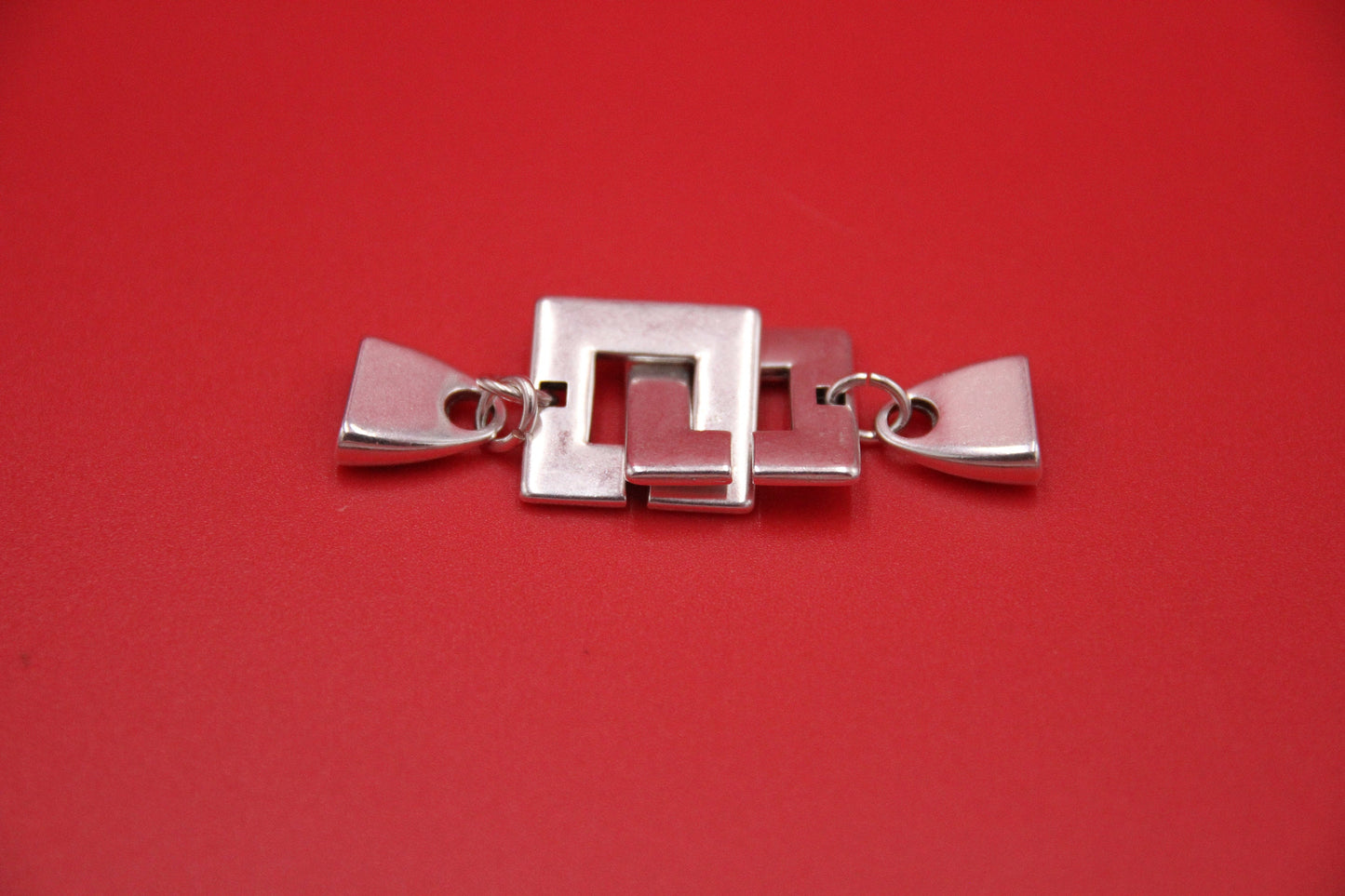 FC0416>>MADE in EUROPE zamak 10mm flat cord clasp, cubic toggle clasp, zamak 10mm clasp, Qty1
