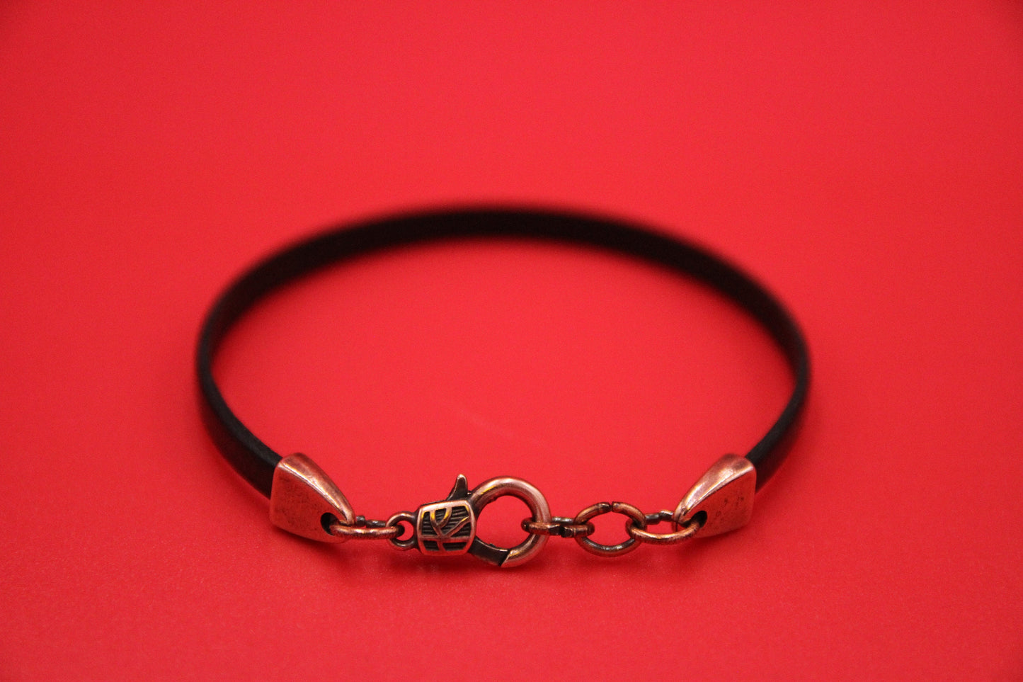 FC0419>>MADE in EUROPE zamak flat cord clasp with short extension chain, 5mm flat cord Zamak clasp with lobster hook, Qty1