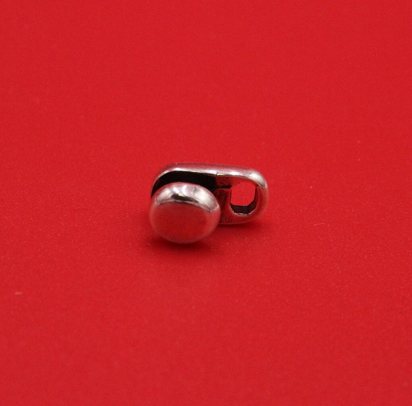 FC0420>>MADE in EUROPE zamak button clasp, 3mm cord clasp, Qty1