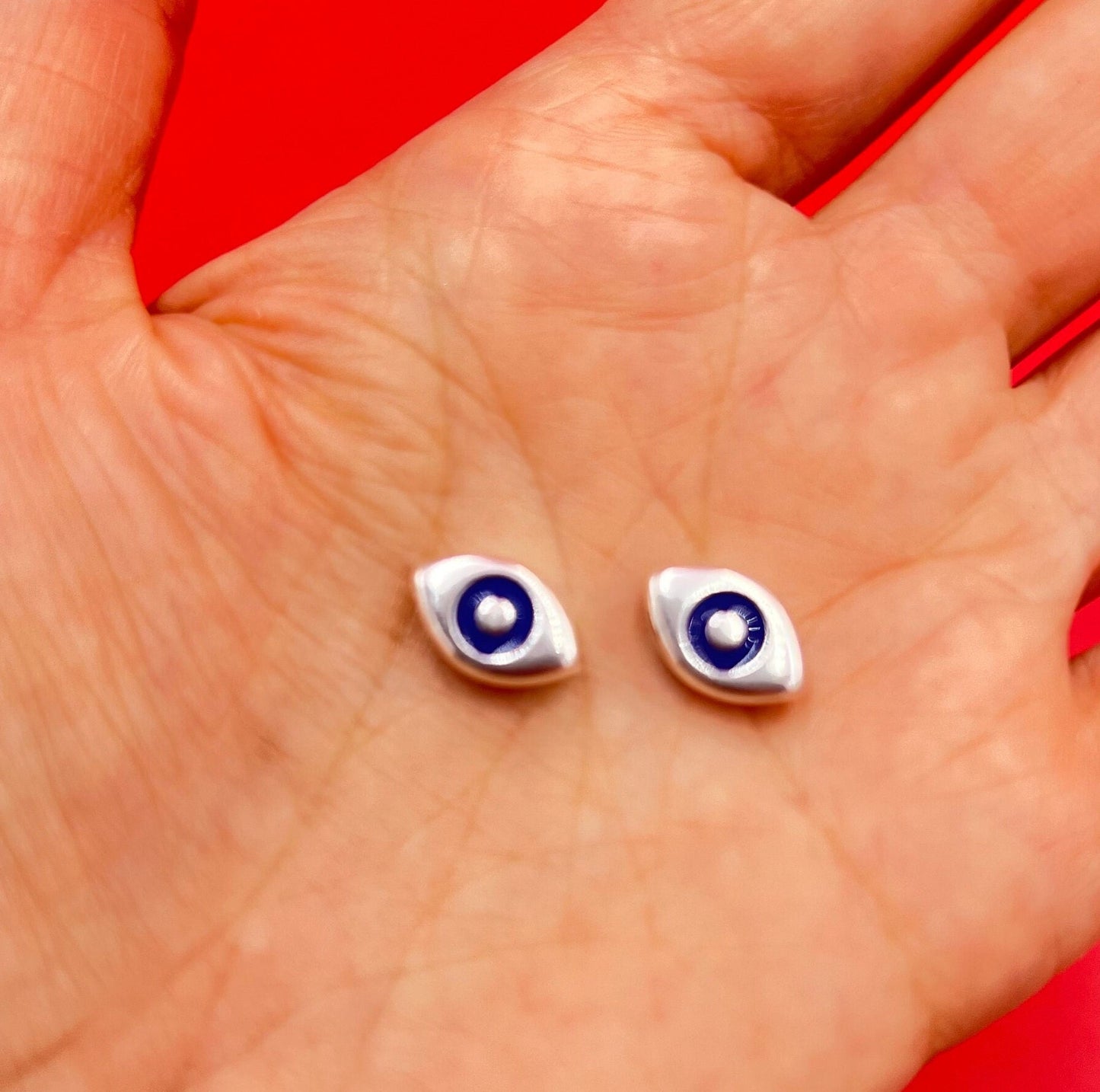 FS0640>>MADE in EUROPE 2 Zamak sliders for 5mm cord, Evil eye 5mm sliders qty2