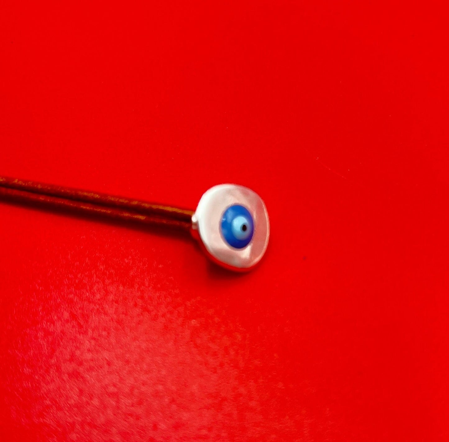 RC0209>>MADE in EUROPE zamak Evil eye button clasp, 3.5mm hole button clasp, Qty1