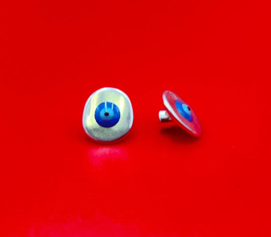 RC0209>>MADE in EUROPE zamak Evil eye button clasp, 3.5mm hole button clasp, Qty1