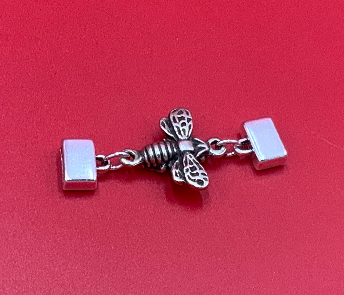 C0179>>MADE in EUROPE Zamak bee connector, 10mm flat cord bee connector, Qty1