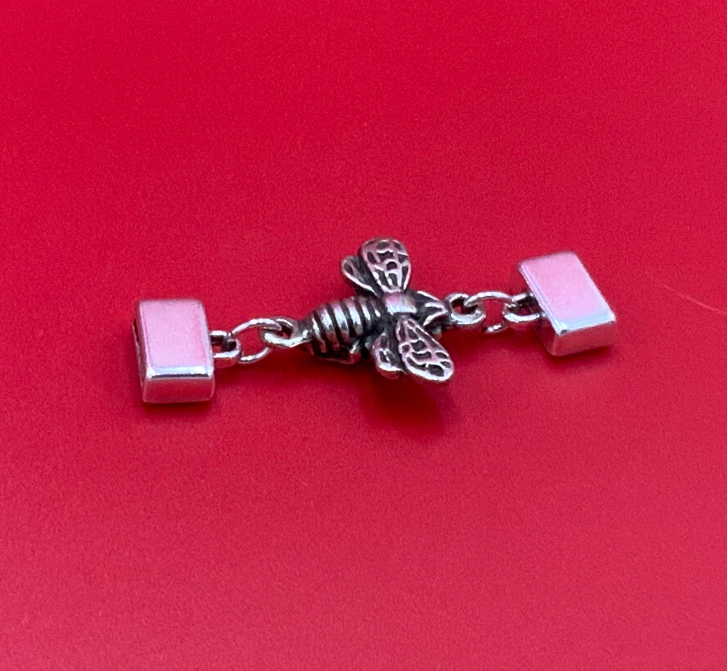 C0179>>MADE in EUROPE Zamak bee connector, 10mm flat cord bee connector, Qty1