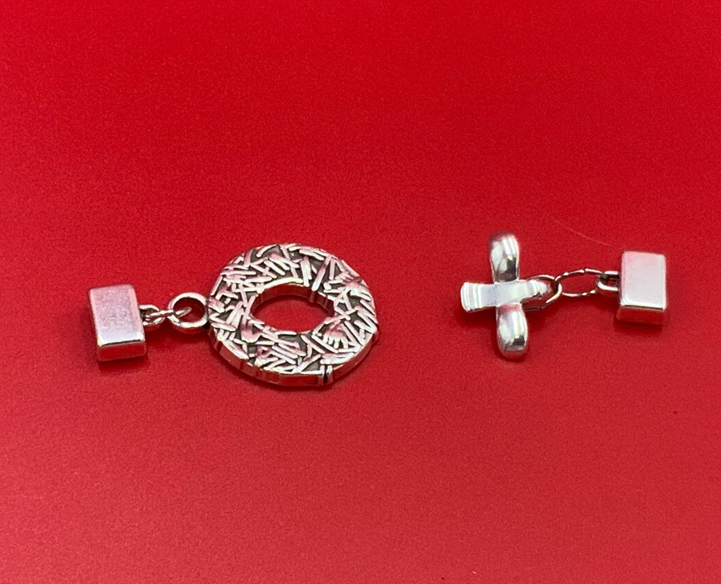 FC0056>> MADE in EUROPE Zamak bird nest toggle clasp, 10mm flat cord Zamak bird toggle clasp