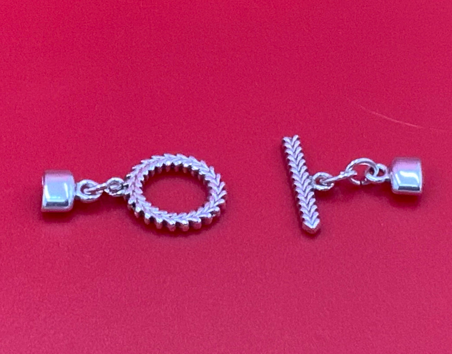 FC0421>>MADE in EUROPE Zamak flat toggle clasp, 5mm flat toggle clasp, zamak silver clasp, 5mm flat cord clasp Qty1
