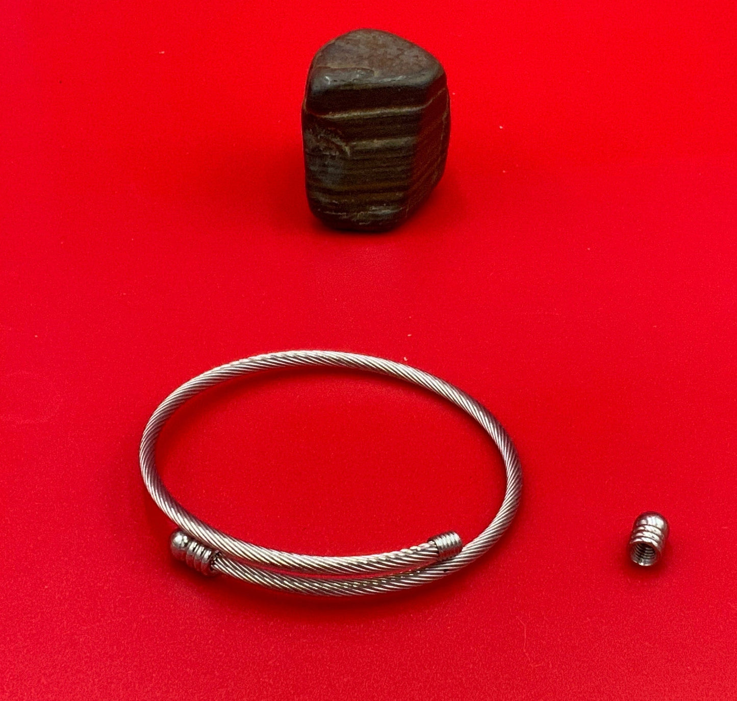 B0108>>MADE IN EUROPE 304 stainless steel bracelet, twisted rope bangle, European style bracelet qty 1