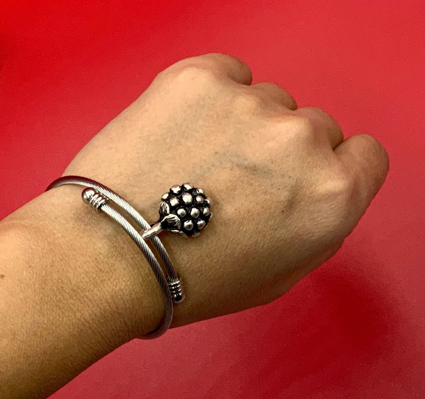 B0108>>MADE IN EUROPE 304 stainless steel bracelet, twisted rope bangle, European style bracelet qty 1