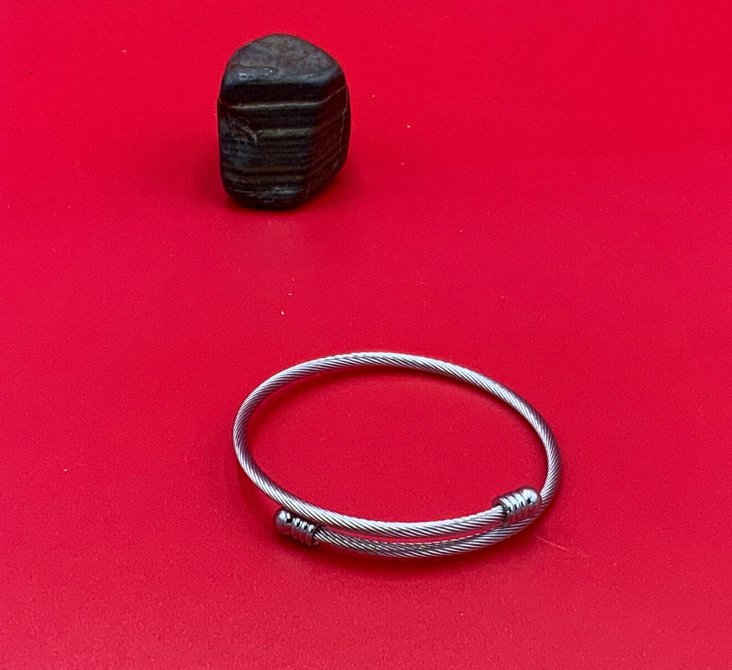 B0108>>MADE IN EUROPE 304 stainless steel bracelet, twisted rope bangle, European style bracelet qty 1