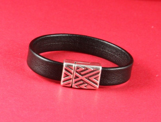 FC0051>>MADE in EUROPE zamak clasp, copper, silver and bronze 10mm flat cord clasp, flat cord  clasp, Qty1
