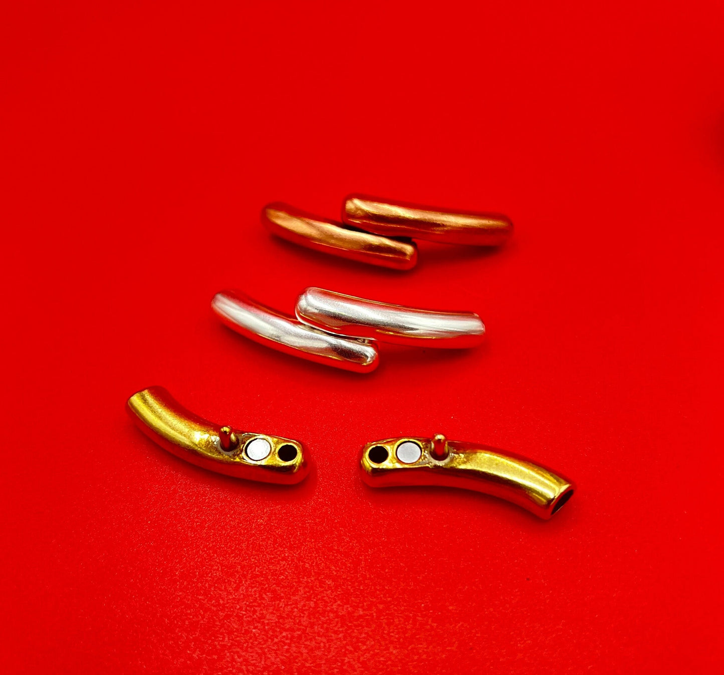 RC0001>> MADE in EUROPE 5mm round cord clasp, silver clasp, 5mm round cord copper clasp, 5mm bronze clasp Qty1